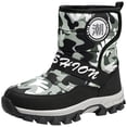 thumbnail image 1 of Quealent Kids Snow Boots for Boys Girls Winter Warm Waterproof Non Slip Outdoor Shoes Cold Weather (Toddler/Little Kid/Big Kid) Black for Size 2, 1 of 7
