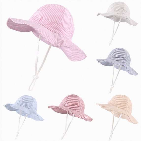 Quealent Kids Sun Hat with UV Protection Beach Bucket for Boys Girls Wide Brim Cap for Summer Outdoor 1-2 Years