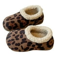 thumbnail image 1 of Quealent Kids Toddler Slippers Boys Girls Indoor House Shoes Non-Slip Slippers Socks Outdoor Warm Walking Shoes Wine for Size 12.5, 1 of 6