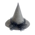thumbnail image 1 of Quealent Kids Witch Hat Girls Lace Halloween Hat for kids Youth Teens Halloween Decorations Party (Light Gray, One Size), 1 of 7