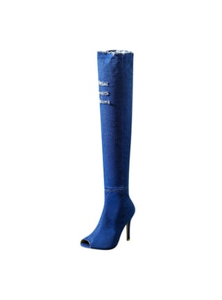 Over the knee royal blue clearance boots