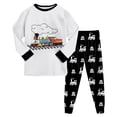 thumbnail image 1 of Quealent Little Big Boys Pajamas Long Sleeve and Pants Soft Nighty PJS 2PCS Sleepwear Set (Red, 3-4 Years), 1 of 8