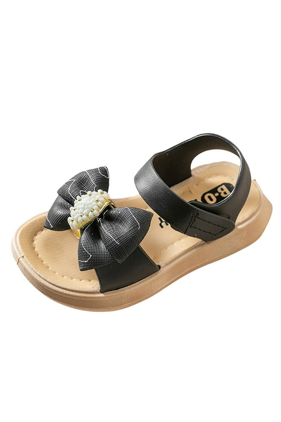 Little Kid Girls Sandal Kids Shoes Slides Fashion Kids Children Girls Spring Flower Strap Princess Dance Party Dress Girls Jelly Sandals Size 9 Black 11