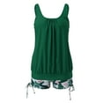 thumbnail image 1 of Quealent Long Swim Skirt Girls Tankini Swimsuits For Women 2 Piece Bathing Suits Tops With Boyshorts Loose Fit Swimwear,Green 5X-Large, 1 of 5