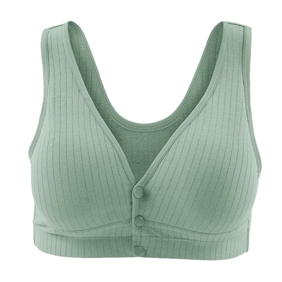 Quealent Maternity Bra Pregnancy Womens Bras Womens Maternity Nursing Bra for Breastfeeding Comfort Seamless Wireless Sleep Bra Green,L