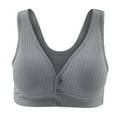 thumbnail image 1 of Quealent Maternity Bras Pregnancy Ladies Comfortable Breathable Fashion Feeding Bras for Women Bra Pregnant Underwear Pregnancy Front Button Bra Grey,XL, 1 of 3