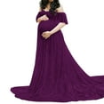 thumbnail image 1 of Quealent Maternity Dresses Summer Women's Plus Size Maternity Dress for Breastfeeding (Purple,XXL), 1 of 4