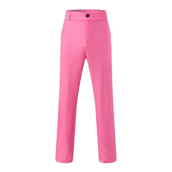 Quealent Men Pants Mens Casual Cargo Pants Chino Hiking Outdoor Work Pants (Pink,XL)