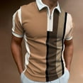 thumbnail image 1 of Quealent Men'S Polo Shirts Men's Performance Dry Fit Tech Golf Polo Shirts with Chest Pocket, Short Sleeve Active T Shirts,Brown M, 1 of 3