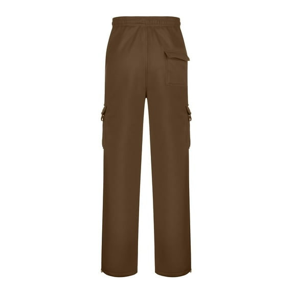 Quealent Men Sweatpants Men's Eversoft Sweatpants with Pockets, Moisture Wicking & Breathable, Regular & Big Man Sizes,Coffee 5XL