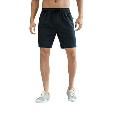 Quealent Men's Quick Dry Swim Trunks Board Shorts Swimwear Bathing Suits (Dark Blue,L)