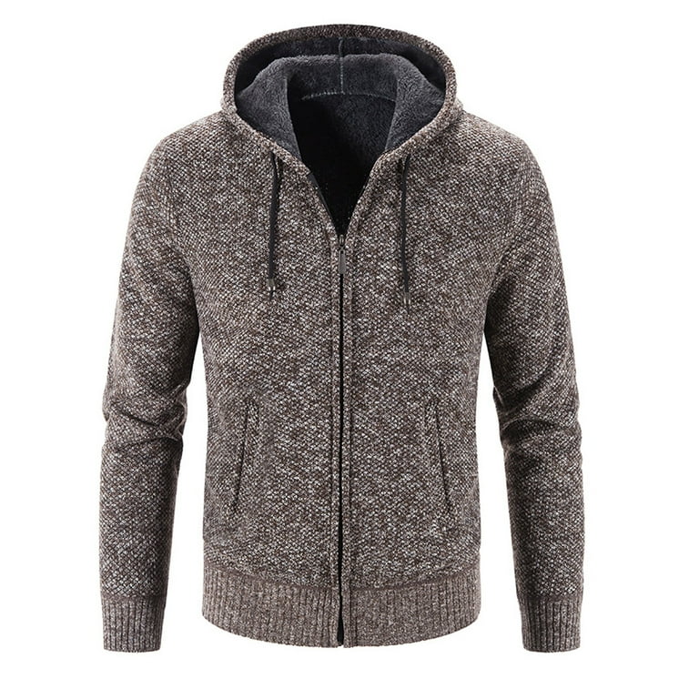 Hooded cardigan mens hot sale