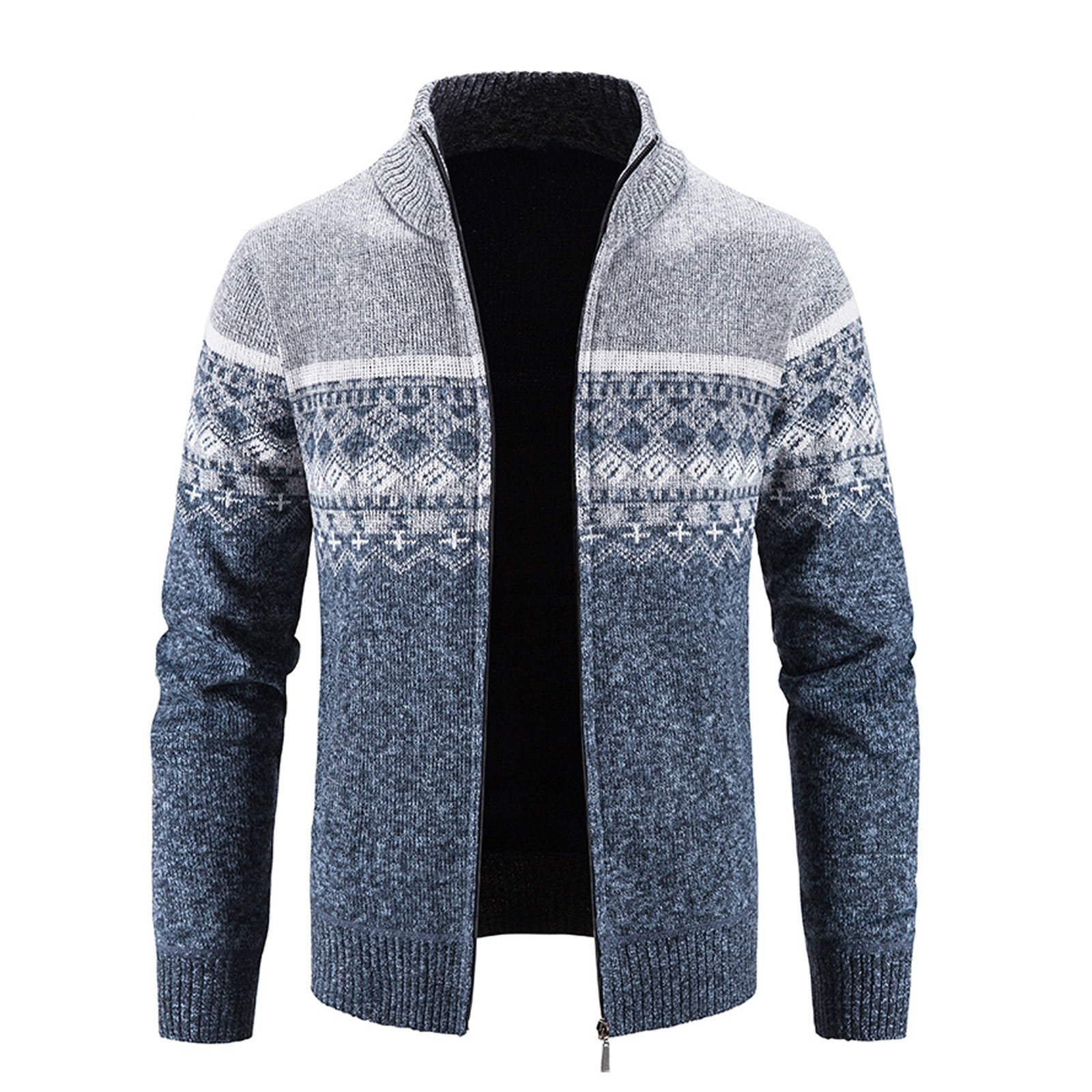 Oversised Men's Seasonal Cardigan with Zipper