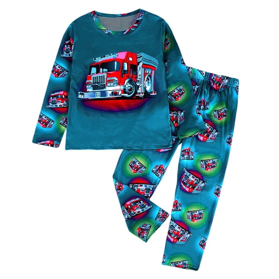 Quealent Pajamas for Boys Cute Black Gamer Long Sleeve and Pants Sleepwear 2-pieces Big Kids PJS Clothes Size 6-16 (Red, 7-8 Years)