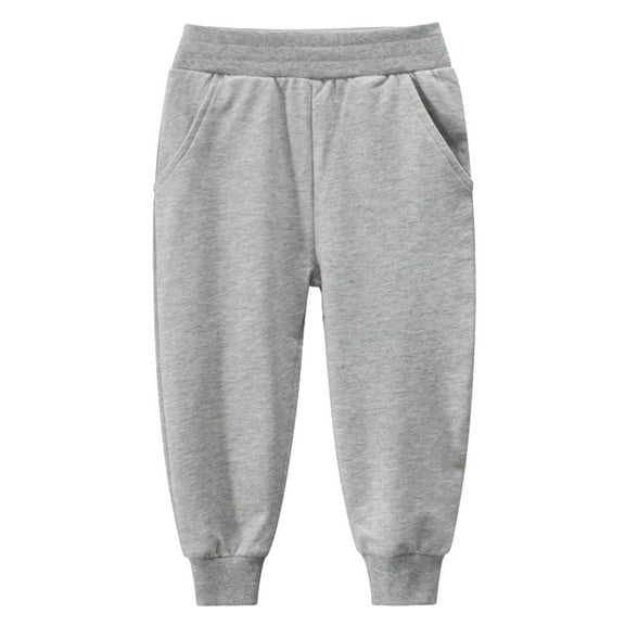 Quealent Pants Baby Boy 2024 Toddler Boys' Fashion Toddlers Boy Cotton Pull On Jogger Pants Baby Pants for Kids Stretch Pants Lightweight Girls Cargo Pants Gray,5-6 Years