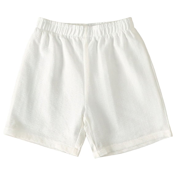 Quealent Shorts for Boys Athletic Running Shorts Mesh Lightweight Workout Basketball Short Moisture Wicking Activewear for Kids White 8-9 Years White for Size 5-6 Years
