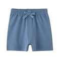 thumbnail image 1 of Quealent Toddler Shorts 2024 Baby Boy Outfits Toddler Kids Solid Cotton Comfort Soft Baby Sport Jogger Shorts Boys Girls Casual Pants Blue,18-24 Months, 1 of 2