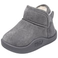 thumbnail image 1 of Quealent Slip Resistant Girls Snow Boots Winter Boots Warm Kids Snow Boots Boys Snow Boots Faux Furry Suede Hiking Boots Gray for Size 8, 1 of 5