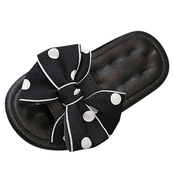 Quealent Slippers for Teen Girls Shoes Girls Slippers Soft Shoes Non-Slip House Slippers for Shower Bedroom Beach Pool Black,13