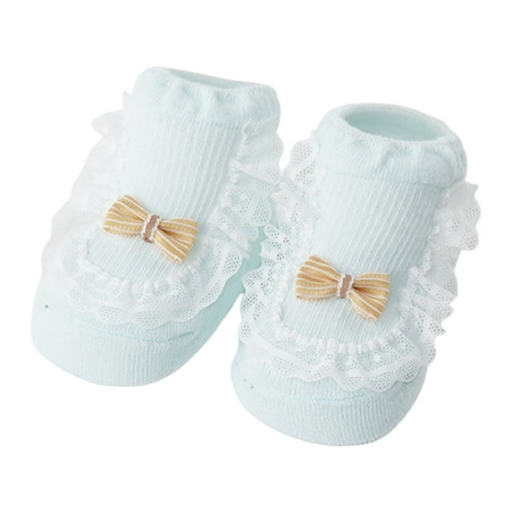 Quealent Socks for Kids 2024 Boys Girl Socks Baby Socks Kids Long Stockings Cute Knee High Socks Light Blue,6-12 Months