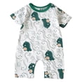thumbnail image 1 of Quealent Soft Baby Boys Girls Romper Toddler Rompers Unisex Babies Pajamas Sleepwear (Green, 3-6 Months), 1 of 7