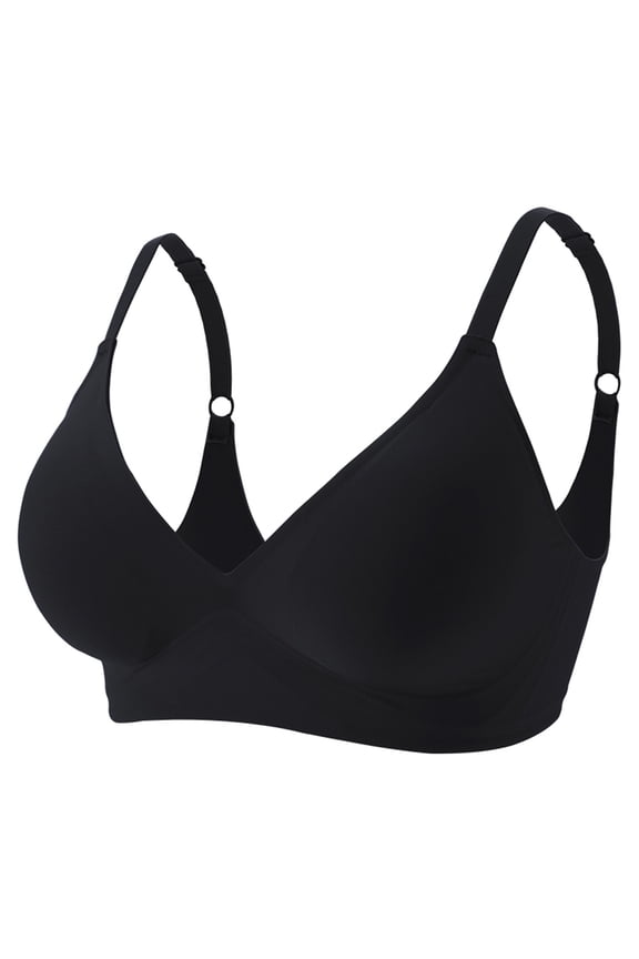 Quealent Sports Bras Women's Full Support High Impact Racerback Lightly Lined Underwire Sports Bra,Black M