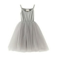 thumbnail image 1 of Quealent Summer Dress 2024 Pageant Birthday Party Wedding Formal Long Maxi Dress Infant Tulle Dresses Girl Sleeveless Princess Dress Grey,3-4 Years, 1 of 4