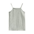 thumbnail image 1 of Quealent Summer Outfits for Girls 2024 Baby Girl Summer Clothes Sleeveless Undershirts Kids Girls T-Shirts Vest Grey,3-4 Years, 1 of 3