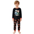thumbnail image 1 of Quealent Toddler Baby Boy Fall Winter Clothes Color Block Long Sleeve Shirt Pullover Tops + Joggers Pants Outfit Set (Orange, 4-5 Years), 1 of 9