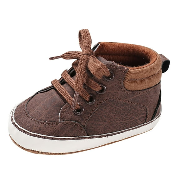 Quealent Toddler Baby Boys Shoes Toddler Tennis Shoes Size 6 Spring and Autumn Children Baby Toddler Shoes Boys and Girls Floor Sports Republican Shoes Brown 6