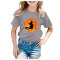 thumbnail image 1 of Quealent Toddler Boy Girl Halloween Shirt Funny Ghost Face T-Shirt Happy Spooky Season Outfit Cute Short Sleeve Tees Fall Tops (Grey, 8-9 Years), 1 of 5