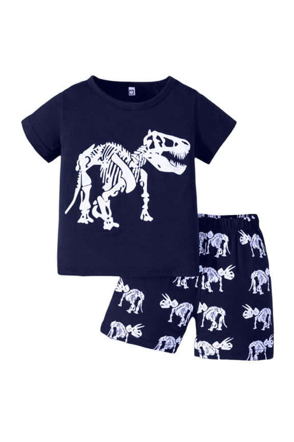 Toddler Boy Sets Clothes Outfits Baby Boys 2Pcs Summer Outfits Short Sleeve T-Shirt Tops Waistband Shorts Set Toddler Clothes White,7 Years