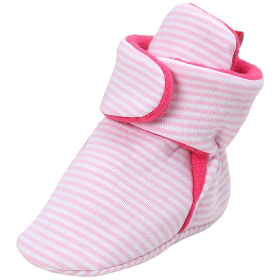 Quealent Toddler Boys Girls House Slippers Indoor Home Shoes Warm Socks for Kids Light Pink for Size 5.5