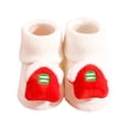 thumbnail image 1 of Quealent Toddler Christmas Socks kids Slipper Socks Baby Winter Wram Non Slip Sock Boy Girl Cartoon Pattern 2025 White for Size 0-6 Months, 1 of 4