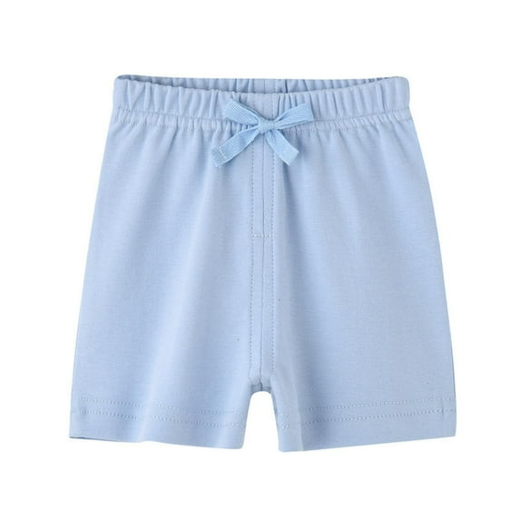 Quealent Toddler Clothes for Girls Baby Girl Ruffle Shorts Toddler Boys Girls Shorts/Long Pants Stretch Casual Solid Color Bottom Pants Girls Shorts Light Blue,12-18 Months