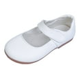 thumbnail image 1 of Quealent Toddler Flower Girl Dress Shoes - Baby Girl Ballet Mary Jane Flats for Party School Wedding White for Size 11, 1 of 6