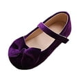 thumbnail image 1 of Quealent Toddler Flower Girl Dress Shoes - Girl Ballet Flats Party School Shoes Wedding Purple for Size 11.5, 1 of 7