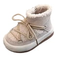 thumbnail image 1 of Quealent Toddler Girl Snow Boots Winter Warm Outdoor Outdoor Boots (Toddler/Little Kids/Kid) Beige for Size 8, 1 of 9