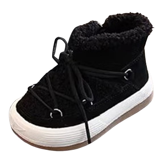 Quealent Toddler Girl Snow Boots Winter Warm Outdoor Outdoor Boots (Toddler/Little Kids/Kid) Black for Size 11