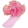 thumbnail image 1 of Quealent Toddler Girl Socks with Big Ruffle Lace Frilly Turn Cuff Dress Socks Pink for Size 6-12 Months, 1 of 7
