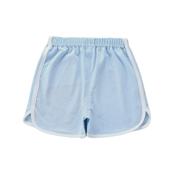 Quealent Toddler Girl Summer Clothes Baby Boy Shorts Baby Shorts Breathable Cotton Short with Drawstring Baby Solid Color Shorts for Toddler Kids Girl Shorts Sky Blue,6-12 Months