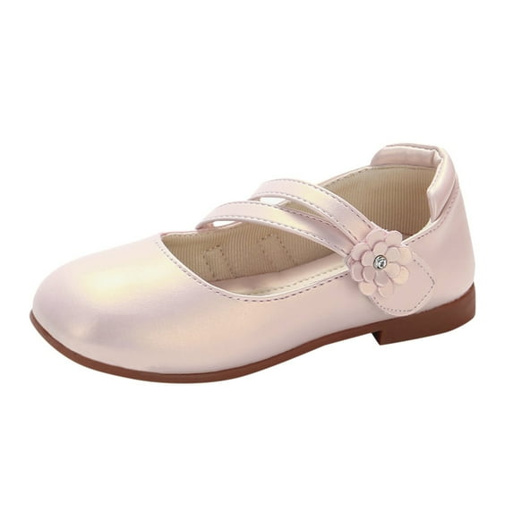 Quealent Toddler Girls Mary Jane Ballet Flower Shoes (Pink,10.5)