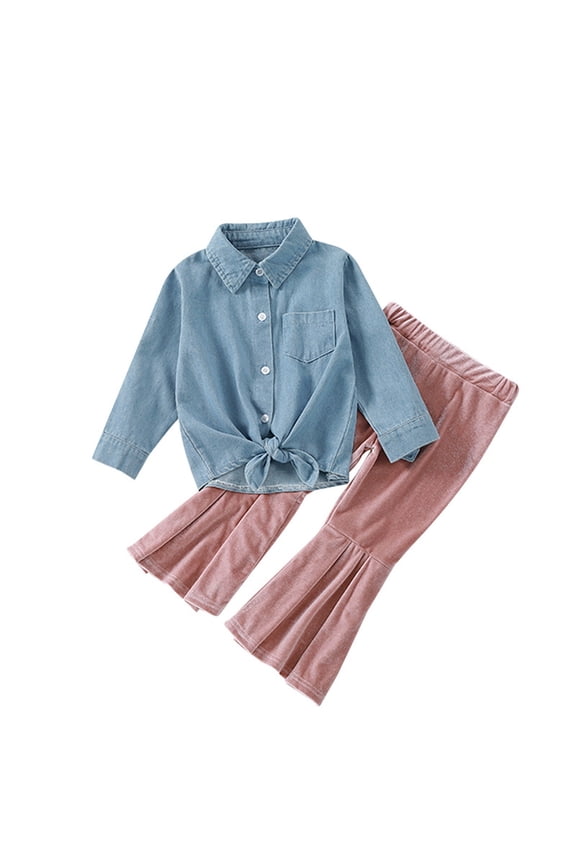 Toddler Girls' Outfits Toddler Baby Girl Fall Clothes Long Sleeve Pullover Crew Neck Top Sweatshirt Pants Casual Winter Outfits A,2-3 Years