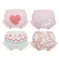 thumbnail image 1 of Quealent Baby Bloomers for Toddler Girl Ruffle Cotton Linen Cute Loose Harem Shorts Underwear Briefs Trunks 4PCS Clothes Boys Pink,2-3 Years, 1 of 5