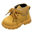 thumbnail image 1 of Quealent Toddler Kids Boys Autumn Fall Boots Water Resistant (Toddler/Little Kid) Yellow for Size 8.5, 1 of 9