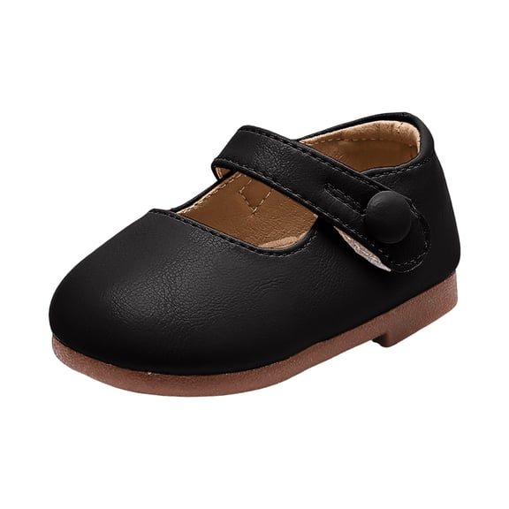 Quealent Toddler/Little Girl Mary Jane Dress Shoes Casual Slip on Ballet Flat Black for Size 7