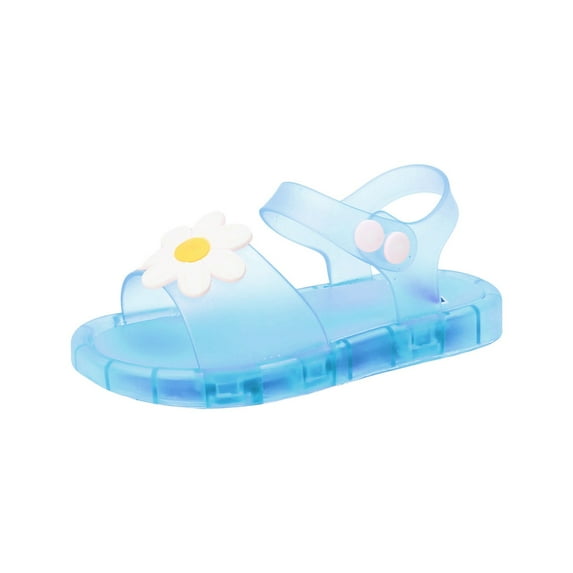 Quealent Toddler Sandals Girls Boys Light up Double Buckle Sandals Children's Adjustable Back Strap Water Sandal Kids Beach Shoes Blue for Size 8.5