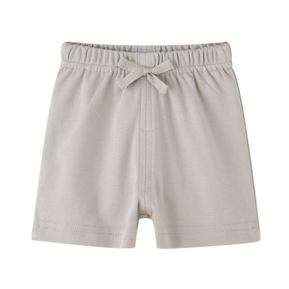 Quealent Toddler Shorts 2024 Running Shorts Toddler Baby Boy Girl Solid Color Shorts Casual Short Trousers Summer Short Pants Grey,3-6 Months