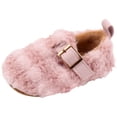 thumbnail image 1 of Quealent Toddler Slippers Wide Cozy Boys Girls House Slippers Non-slip Kids Soft Plush Indoor House Shoes for Winter Warm Pink for Size 4.5, 1 of 8