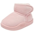 thumbnail image 1 of Quealent Toddler Boots Girls Boys Wide Winter Boots Cozy Fleece Winter Shoes Indoor Outdoor Warm Shoes Pink for Size 8.5, 1 of 8